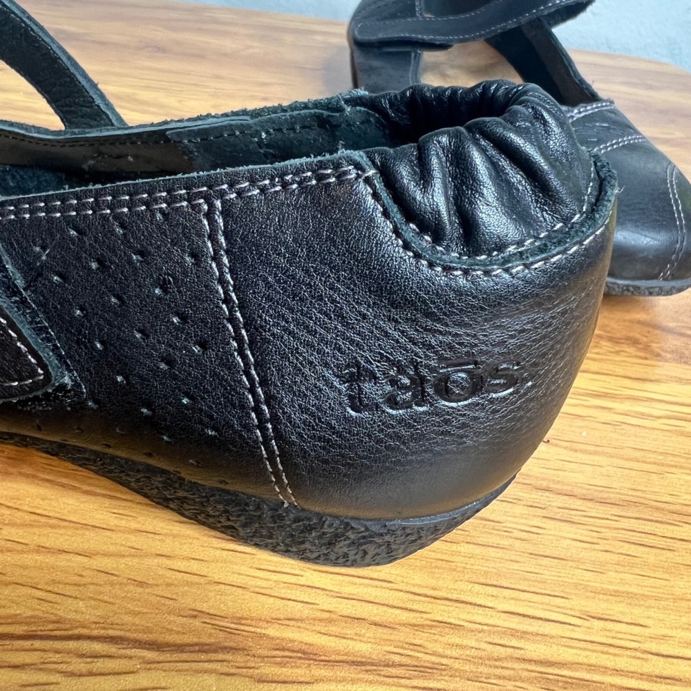 Taos Step It Up Mary Jane Flats Size 6.5 US 37 EU Leather Black Comfort - Picture 8 of 12